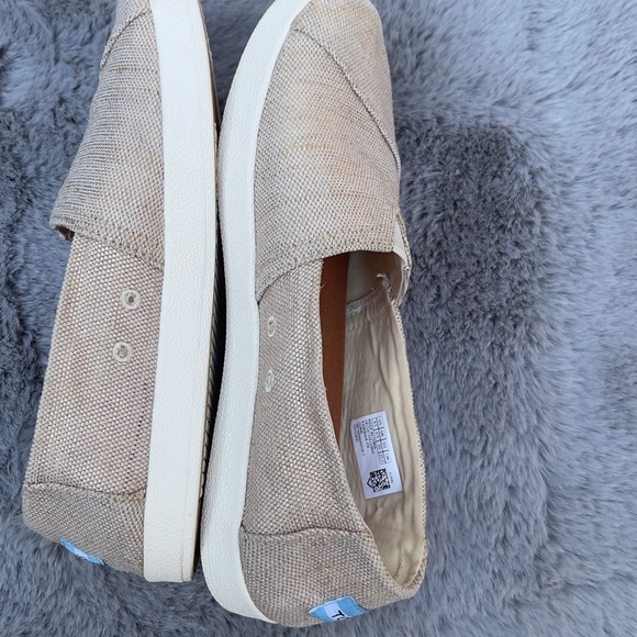 Free-love clean Canvas espadrille in Natural color with gold glitters. - Picture 3 of 4